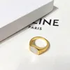 Fashion-96 Anneaux plaqués Quatre couleurs Design Lady Finger Ring avec coquille nature Fit all For Girls and Women PS5428