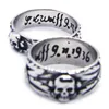 2pcs / mycket storlek 6-13 unisex cool skalle ring 316l rostfritt stål mode smycken personlig design na skalle ring