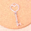 28pcs encantos coração Skeleton Key 53 * 20 milímetros Antique ajuste Fazendo pendente, prata tibetana do vintage, DIY Jóias Handmade