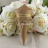 100pcs Kraft Paper Cones Bouquet Candy Boxes Wedding Favor Holders Birthday Party Sweet Tube Gift Box