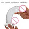 Transparent Dildo Realistic Suction Cup Dildo Male Rubber Penis Artificial Penis Adult Sex toys for Women masturbation sex shop Y191017