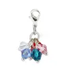 Personliga kristallpärlor Färghänge hummer spänne hänge rostfritt stål nyckelring mode enkla smycken tillbehör