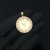 人格ジルコンダイヤルペンダントヒップホップCZの石の石は男性のファッション時計ラインストーンジュエリーギフトのための腕時計の腕時計形状
