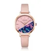 2022Julius montre vert frais fille montre de mode conception de fleur délicate montre cadeau horloge pour GF avec emballage de boîte-cadeau JA-1089316K