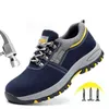 Stivali di sicurezza con punta in acciaio Scarpe antinfortunistiche alla caviglia Scarpe antinfortunistiche in pelle traspirante resistenti all'usura Scarpe antinfortunistiche vecchie scarpe da cantiere