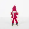 Mini bambola di peluche di Natale Ciondolo per albero Figurina di Natale Decorazioni di Babbo Natale Sci Giocattolo di legno Bambola Hotel Decorazione natalizia WX9-1754
