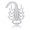 Мода-скорпион кулон ожерелье для мужчин роскоши дизайнер мужской Bling алмазов животных подвески золото серебро розового золота цепи ожерелье ювелирные изделия