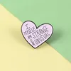 Pink heart enamel pins brooches for women strange cartoon badge unusual lapel pin clothes backpack fashion jewelry gift for friend