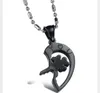 Accessories Market Contains Pure Steel Chains Black Couple Necklaces