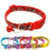 Dog Cat Collars Reflective Adjustable Size pet Nylon Strap Bell Collar Puppy Necklace Safe