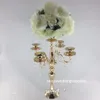 Atacado Alto suporte da flor do metal de prata para senyu0220 casamento Passarela Aisle Decoração