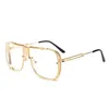 Marka Tasarımcısı Güneş Gözlüğü Erkek Avrupa ve Amerika Birleşik Devletleri Yeni Kişilik Ön Cam Retro Renk Film Yansıtıcı Gözlükler359G