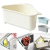 Cozinha pia filtras vegetais e frutas armazenamento de cozinha pia caixa de armazenamento triângulo calça de prateleira