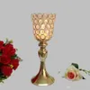 Klasyczny klakson Kryształy Metalowa świeca Posiadacze Ślubne Dom Party Candelabra / Centerpiece Decoration Candlestick ALFF