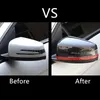 Car Rearview Mirror Cover Decoration Trim Stickers For Mercedes Benz C W204 2010-13 E W212 2009-15 Carbon Fiber Color Decals328Z