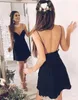 V-neck Charming Mini Short Homecoming Dress Backless Formal Tail Party Simple Prom Dresses Vestidos es