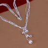 Collier en argent sterling plaqué 18 pouces Petit O suspendu collier de boule de lumière de sable DHSN222 Bijoux en plaque d'argent chaud 925 Tennis, Diplômé