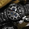 Temeite 2018 Mens Luxury Rostfritt stål Kalender Klockor Mode Quartz Klocka Man Klocka Datum Armbandsur Man Relogio