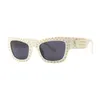 2019 Luxe mode -zonnebril voor mannen en vrouwen Square Designer Woman Sun Glasses Golden Emblem Stylish Sunglass3326718