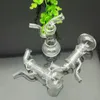 Rökande rör mini vattenpipa glas bongs färgglad metallform transparent och bärbar formad glashoppflaska