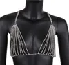 Mode-Rand Caw Crystal Bra Slave Harness Body Chain Women Rhinestone Choker Ketting Sexy Bikini Beach Body Sieraden 2017