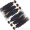 human hair products 3pcs lot deep curly wave hair weaves bundles with natural color free dhl