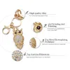 Fashion- Unique Owl Key Chains Rings Holder Delicate Purse Bag Buckle Pendant For Car Keyrings KeyChains K293