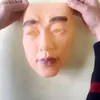 Raffreddare nuova maschera crossdresser femminile realistica pelle di silicone bellezza donne signora maschera per il viso maschera per feste maschili e femminili size269g