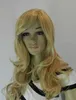 WIG LL Super Sexy Long HighLight Blonde curly Lady's Cosplay Hair Full Wig/Wigs + Cap fast ship