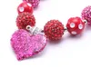 Bellissimo cuore Collana robusta Bubblegum Bead Miglior regalo Collana robusta per neonata Gioielli per bambini piccoli