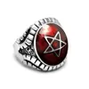 New Pentagram Ring 316L Stainless Steel Titanium Men Ring Rock Pop Punk Massion Jewelry Rings271U