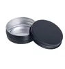 60ml Empty Refillable Aluminum Jars 60g Black Gold Metal Tin Cosmetic Containers Crafts Packaging Small Aluminum Box 68x25mm