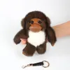 Good Quality Real Genuine Fur Monkey Keychain Toy Pompom Ball Bag Charm Pendant Gift