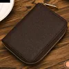 WOMENS brown mono 4 color CARD holder ZIPPY COIN fashion casual short leather zipper purse Wallet BOX dust bag card fashion