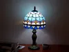 Stained Glass Tafellampen Tiffany Bureau Licht Minimalistische Woonkamer Bedrijfslampje Tiffany Lighting Blue Grid