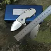 High End Ball Bearing Flipper Folding Knife M390 Stone Wash Blade TC4 Titanium Alloy Handle With Original Box Package