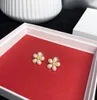 Ohrstecker Damen Perle Elegant Einfacher Stil Weiße Blumen Schmuck Für Dame1