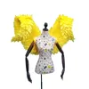 Belles ailes d'ange jaunes Ailes de plumes de fée douces adaptées pour la fête de mariage Noël Pâques décorations créatives EMS livraison gratuite