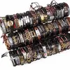 Whole Bulk Lots Mix Styles Metal Leather Cuff Bracelets Men's Women's Jewelry Party Gifts Color Multicolor302c