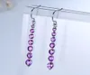 Umcho Natural Amethyst fioletowy szlachetny Kolczyki dla kobiet 925 Srebro Silver Drop Okrągłe marki Fine Fashion Kolczyki dla niej