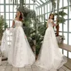 2020 Robes De Mariée En Dentelle Manches Longues Appliques Perles Robes De Mariée Bouton Retour Balayage Train Une Ligne Robe De Mariée Robe De Mariee