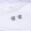 Trifoglio fortunato Orecchino scatola originale per Pandora 925 Sterling Silver CZ orecchini del diamante dei monili delle donne di lusso di nozze
