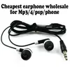 Cheapest Portable Disposable Earphone In-Ear Earphones Earbuds For School Train or Plane On Time Use
