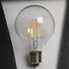 G80 led filament bulb light High brightness 50000hrs lifetime e27 e14 b22 6w led filament bulb for indoor decoration