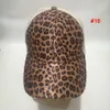 Gorra de béisbol con cola de caballo cruzada lavada Sombrero de bollos desordenados Gorras de camionero Pony visera unisex leopardo Sombrero de papá malla verano al aire libre Snapbacks LJJ1518344