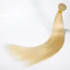 VMAE # 613 blonde maagd Europese rechte inslag hair extensions 12 tot 28 inch 3 bundels natuurlijke zachte 100% onbewerkte remy weeft