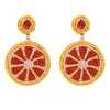 Bohemian Seed Bead Dangle Boucles d'oreilles Citron Coloré Perlé Fruit Orange Boucles D'oreilles pour les Filles D'été Plage Bijoux 2019