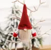 Noel El Yapımı İsveçli Gnome İskandinav Tomte Santa Nisse Nordic Peluş Elf Oyuncak Masa Süsleme Noel Ağacı Süsleri GB1553