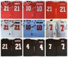 Vintage Mens 21 Deion Sanders Football Jerseys 4 Brett Favre 7 Michael Vick 10 Steve Bartkowski التطريز شعار أسود أحمر مخيط جيرسي M-XXXL