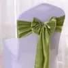 Satin Bow Slips Ribbon Chair Cover Sash Bands Hotell Bankettstol Inredning Bröllopsfest dekorativa 17 * 275cm